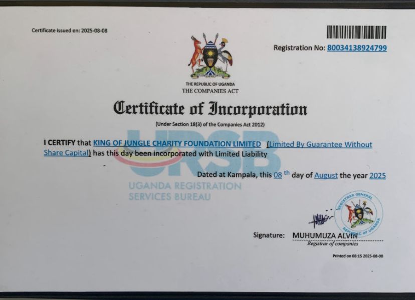 URSB Registration Certificate